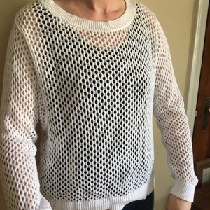 Michael Kors White Mesh sweater